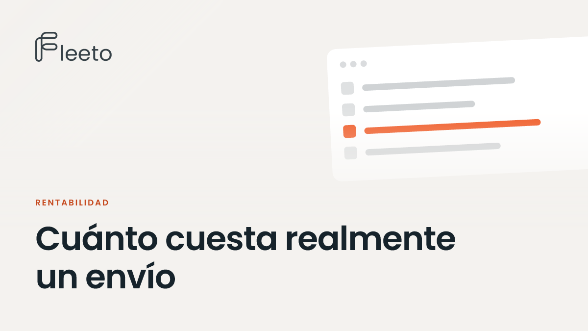Portada del post «Cuánto cuesta realmente un envío», con el título sobre un fondo claro y una ilustración de una lista de costos donde una línea aparece destacada en naranja